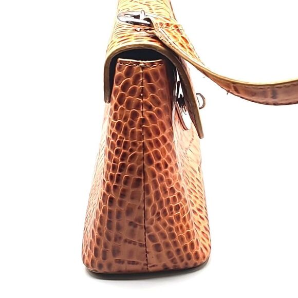Antonio Melani Orangey Tan & Brown Faux Crocodile Bag - Picture 8 of 10